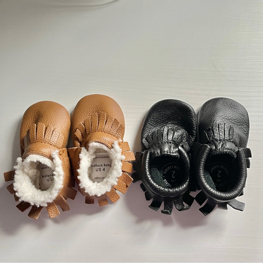 Baby Moccasins Bundle- Birdrock Baby Sherpa 4 & Freshly Picked 2